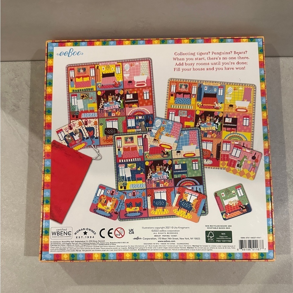 EeBoo NEW Cozy Cottage Family Bingo Card Game Night Kids Game Animal Game - Picture 2 of 3